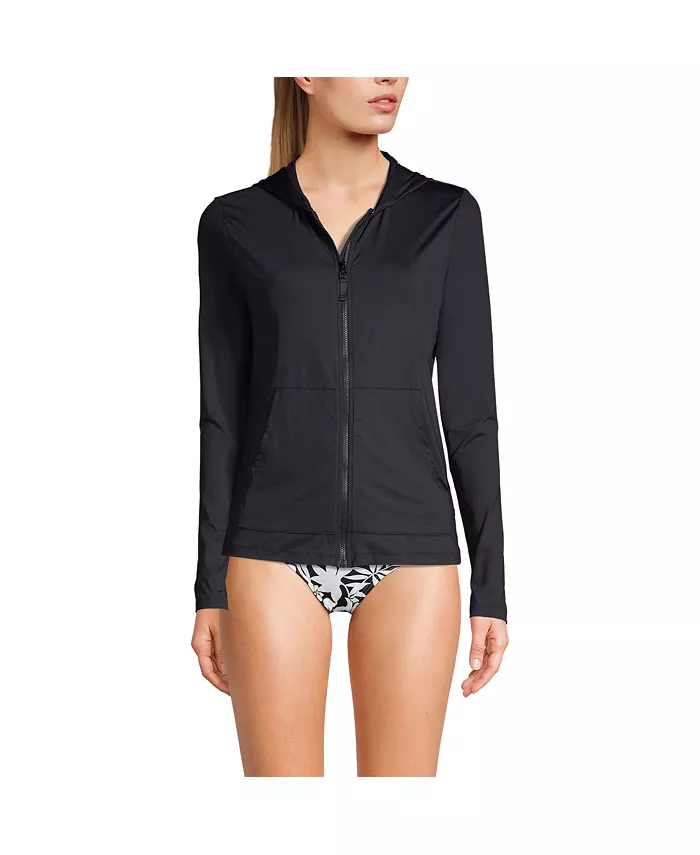 Женская худи-рубашка с длинным рукавом и молнией SunShade UPF 50 для защиты от солнца Lands' End, черный
Женская худи-рубашка с длинным рукавом и молнией SunShade UPF 50 для защиты от солнца Lands' End, черный