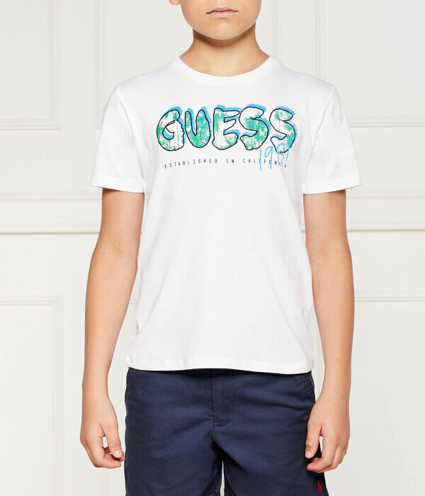 Футболка детская Guess с принтом, белый
Футболка детская Guess с принтом, белый