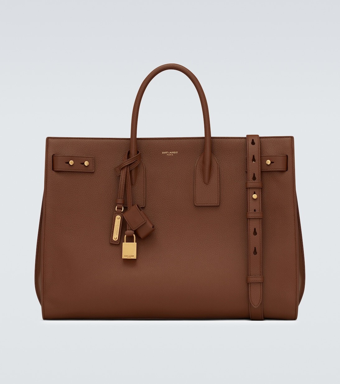 Большая кожаная сумка-тоут Sac de Jour Thin Saint Laurent, коричневый
Большая кожаная сумка-тоут Sac de Jour Thin Saint Laurent, коричневый