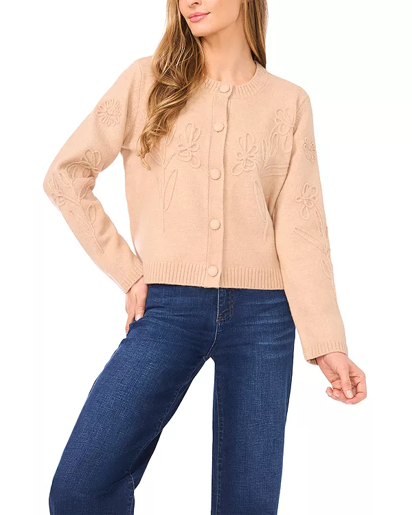 Кардиган с цветочной вышивкой Cece, бежевый
Кардиган с цветочной вышивкой Cece, бежевый