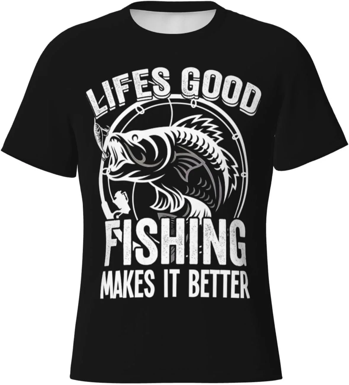 Футболка Lifes Good Fishing Makes It Better мужская, Crewneck, короткий рукав NEzih
Футболка Lifes Good Fishing Makes It Better мужская, Crewneck, короткий рукав NEzih