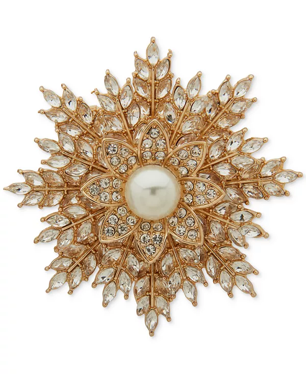 Брошь-Снежинка в золотистой оправе из искусственного жемчуга и стекла Anne Klein, silver
Брошь-Снежинка в золотистой оправе из искусственного жемчуга и стекла Anne Klein, silver