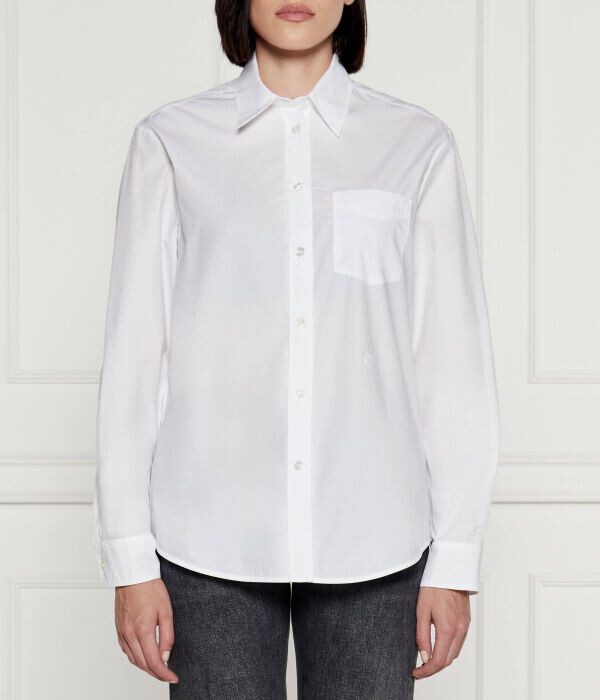 Рубашка женская Pinko с карманом, белый 
Рубашка женская Pinko с карманом, белый