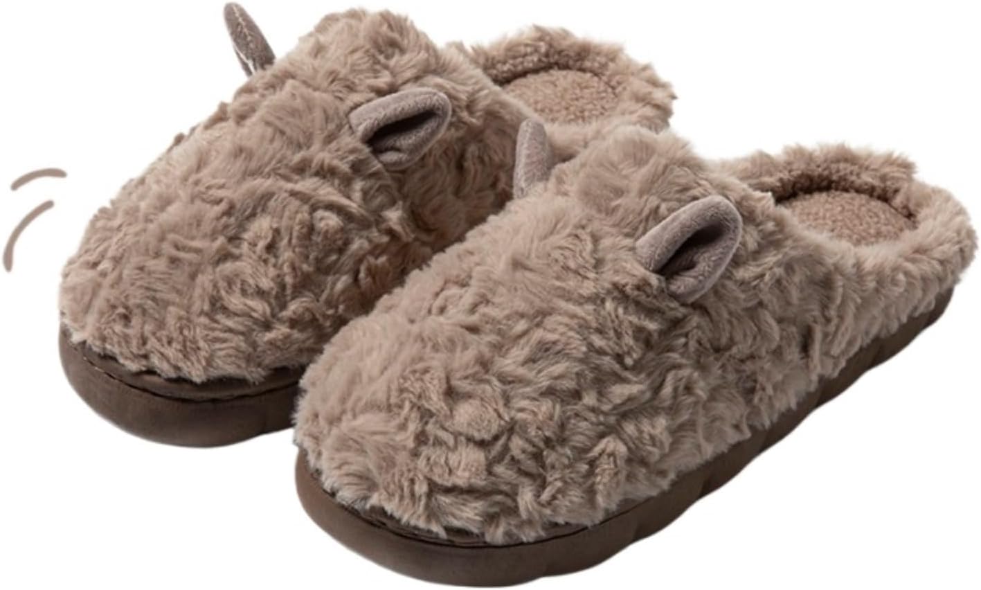 Милые толстые плюшевые тапочки для женщин и мужчин с мягкой подошвой, теплые для дома на осень и зиму Azttoztto, коричневый
Милые толстые плюшевые тапочки для женщин и мужчин с мягкой подошвой, теплые для дома на осень и зиму Azttoztto, коричневый