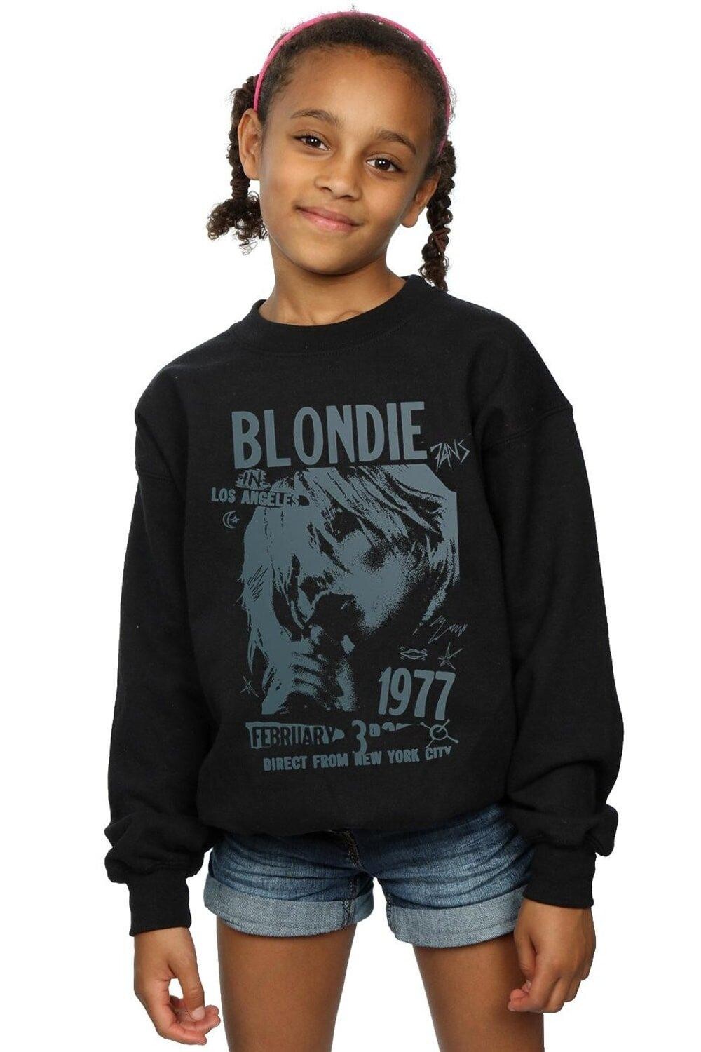 Толстовка на груди Tour 1977 Blondie, черный 
Толстовка на груди Tour 1977 Blondie, черный
