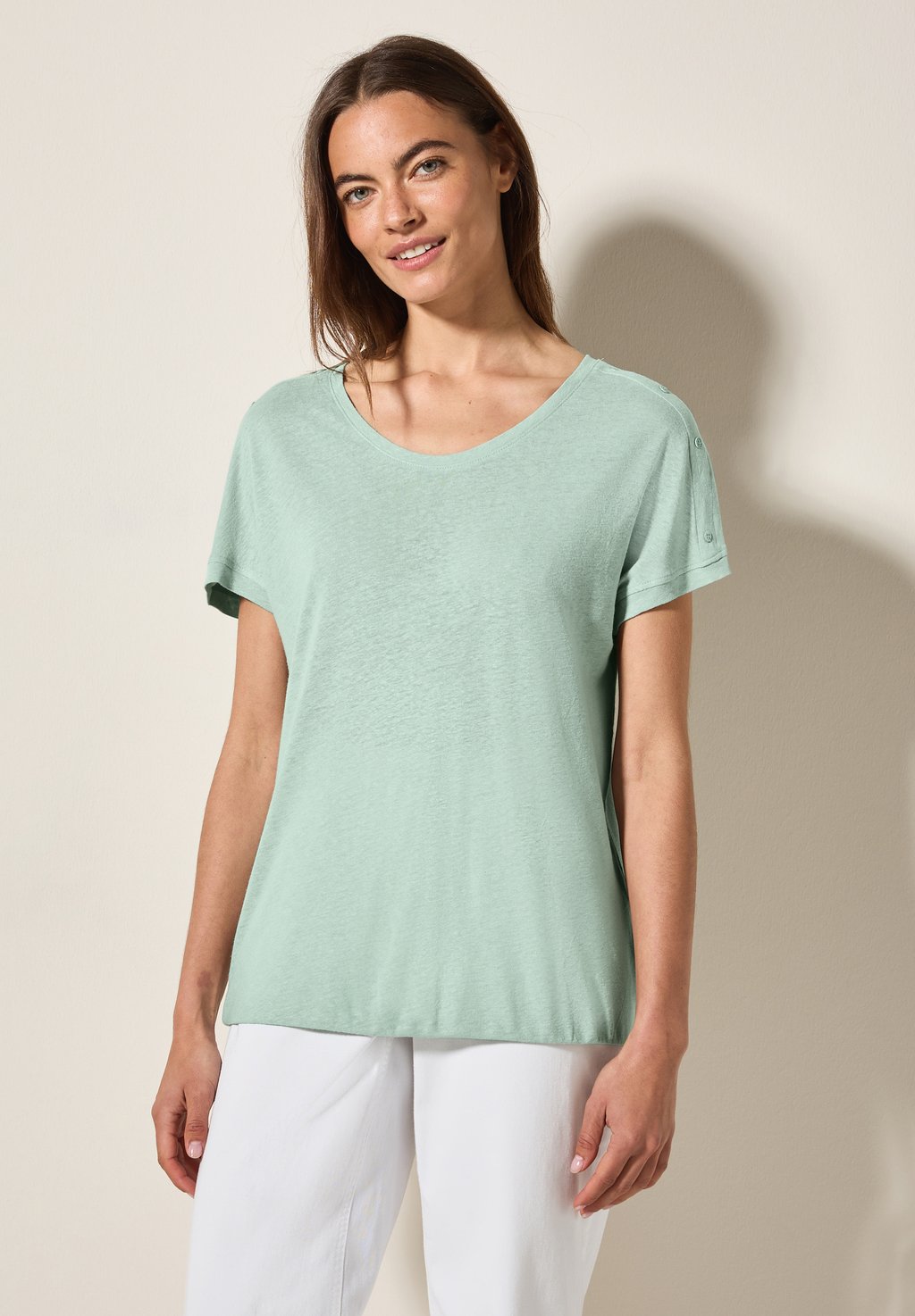 Базовая футболка Cecil, светло-зеленый
Базовая футболка Cecil, светло-зеленый