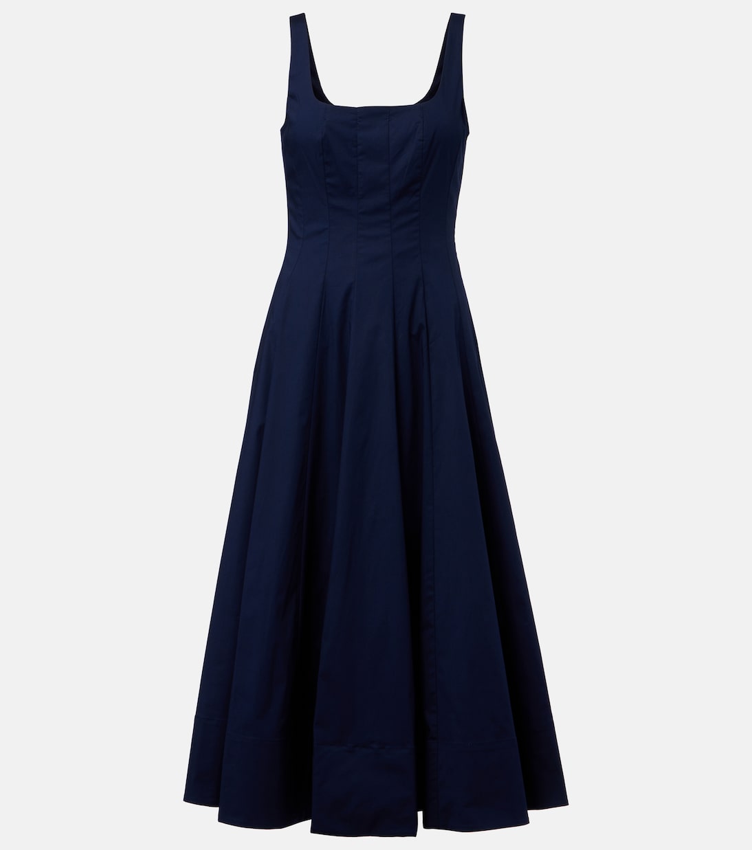 Укороченное плиссированное платье миди из хлопка Wells Staud, темно-синий
Укороченное плиссированное платье миди из хлопка Wells Staud, темно-синий