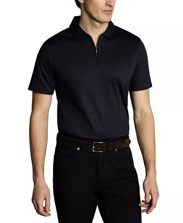 Мужская мерсеризованная хлопковая поло с коротким рукавом на молнии Charles Tyrwhitt, синий
Мужская мерсеризованная хлопковая поло с коротким рукавом на молнии Charles Tyrwhitt, синий