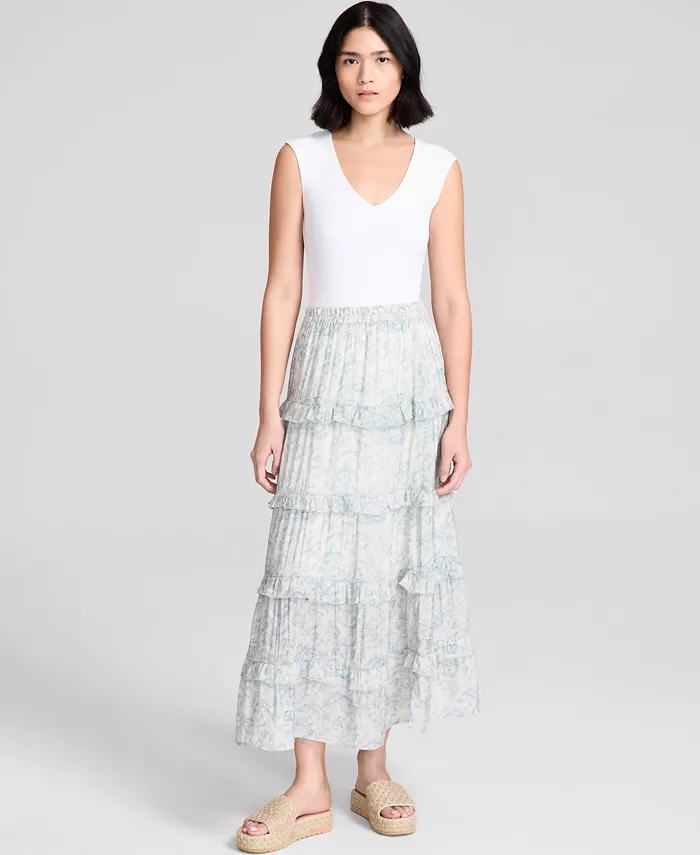 Женская цветочная многослойная макси-юбка на резинке And Now This, синий
Женская цветочная многослойная макси-юбка на резинке And Now This, синий