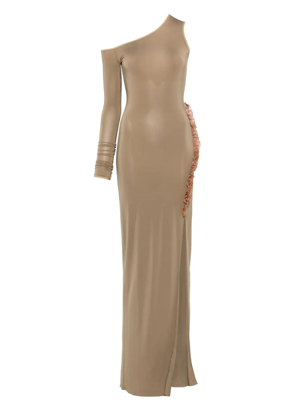 Платье макси асимметричного кроя с оборками Nensi Dojaka, коричневый
Платье макси асимметричного кроя с оборками Nensi Dojaka, коричневый