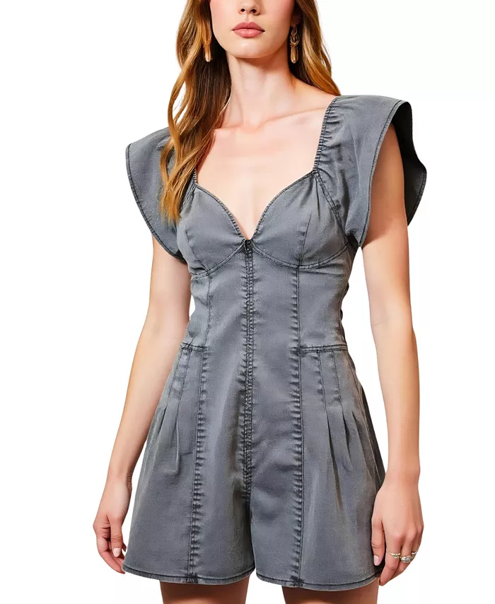 Женский структурированный комбинезон с застежкой-молнией спереди и рукавами-крылышками в складку Modenaire, серый
Женский структурированный комбинезон с застежкой-молнией спереди и рукавами-крылышками в складку Modenaire, серый