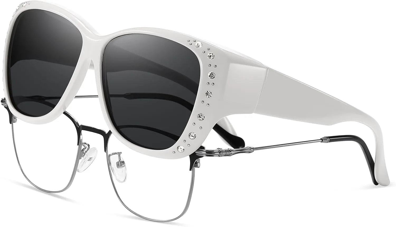 Женские поляризованные солнцезащитные очки HAOLOTA с блестками, солнцезащитные очки для коррекции зрения, защита от УФ-излучения UV400, M Size Beige Frame Grey Lens
Женские поляризованные солнцезащитные очки HAOLOTA с блестками, солнцезащитные очки для коррекции зрения, защита от УФ-излучения UV400, M Size Beige Frame Grey Lens