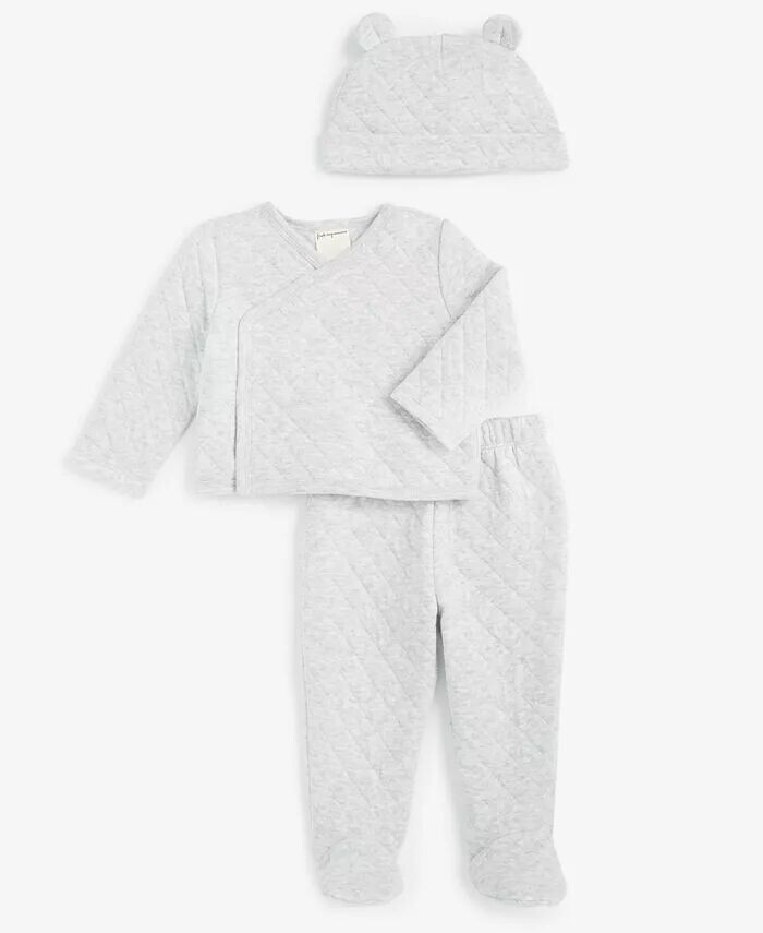 Детский комплект унисекс из шапки, кардигана и брюк First Impressions, серый
Детский комплект унисекс из шапки, кардигана и брюк First Impressions, серый