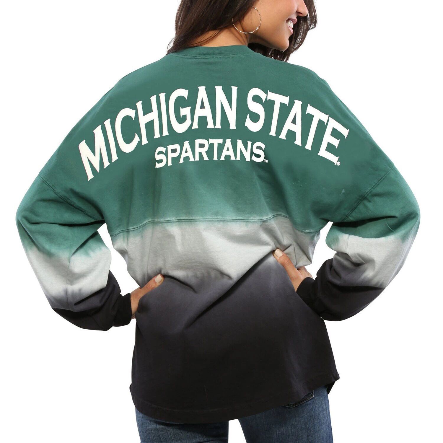 Женское зеленое джерси Spirit с длинными рукавами и омбре Michigan State Spartans, окрашенное окунанием, Зеленый, Женское зеленое джерси Spirit с длинными рукавами и омбре Michigan State Spartans, окрашенное окунанием
Женское зеленое джерси Spirit с длинными рукавами и омбре Michigan State Spartans, окрашенное окунанием, Зеленый, Женское зеленое джерси Spirit с длинными рукавами и омбре Michigan State Spartans, окрашенное окунанием