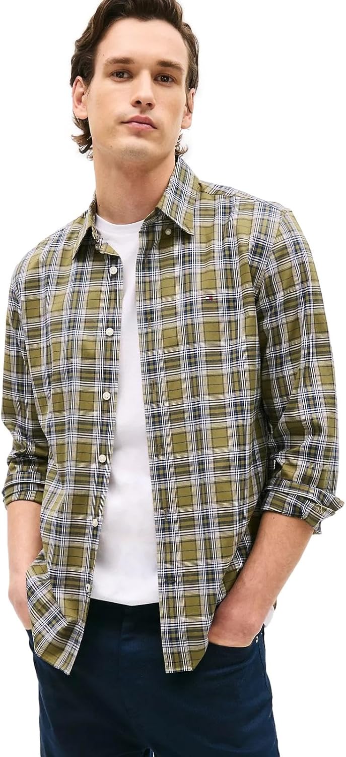 Мужская фирменная рубашка TOMMY HILFIGER с длинным рукавом и застежкой на пуговицы, классического кроя, коллекция 2025 года, Plaid Uniform Olive 4081.300
Мужская фирменная рубашка TOMMY HILFIGER с длинным рукавом и застежкой на пуговицы, классического кроя, коллекция 2025 года, Plaid Uniform Olive 4081.300