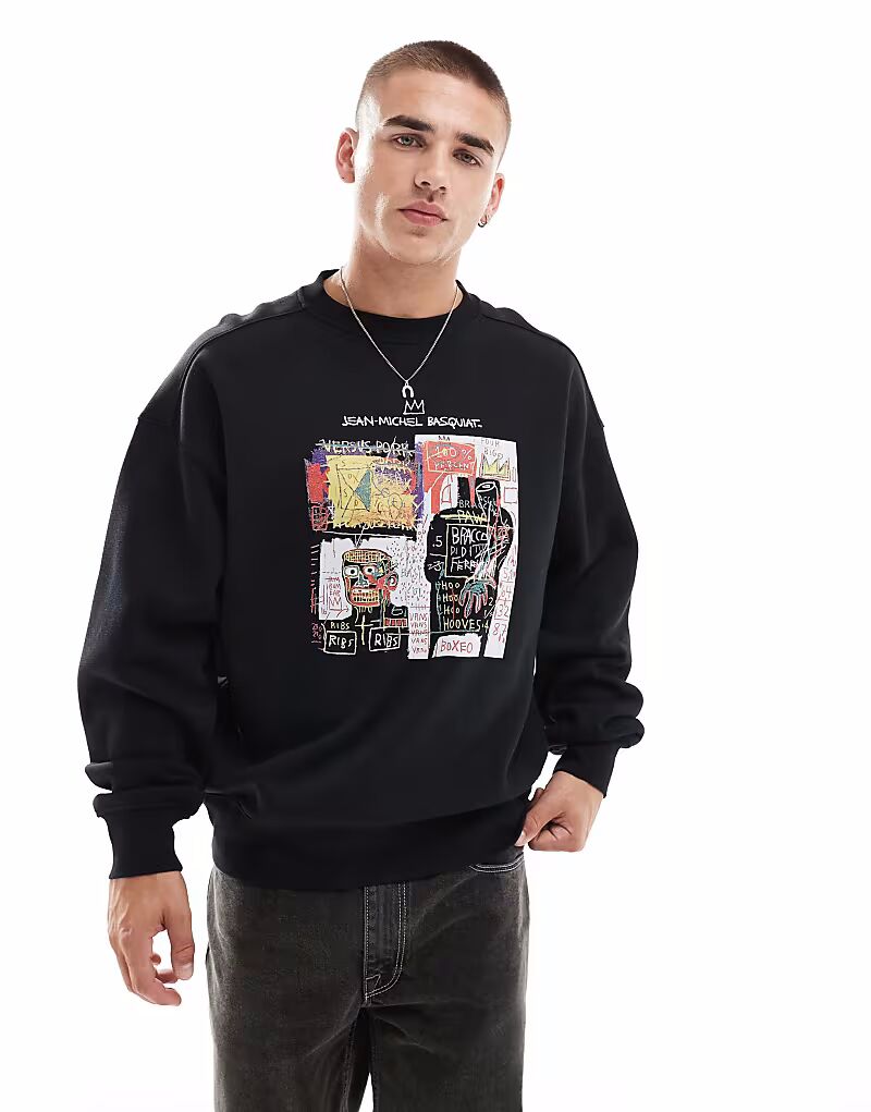 Свободный свитшот с принтом Basquiat черного цвета Cotton On
Свободный свитшот с принтом Basquiat черного цвета Cotton On