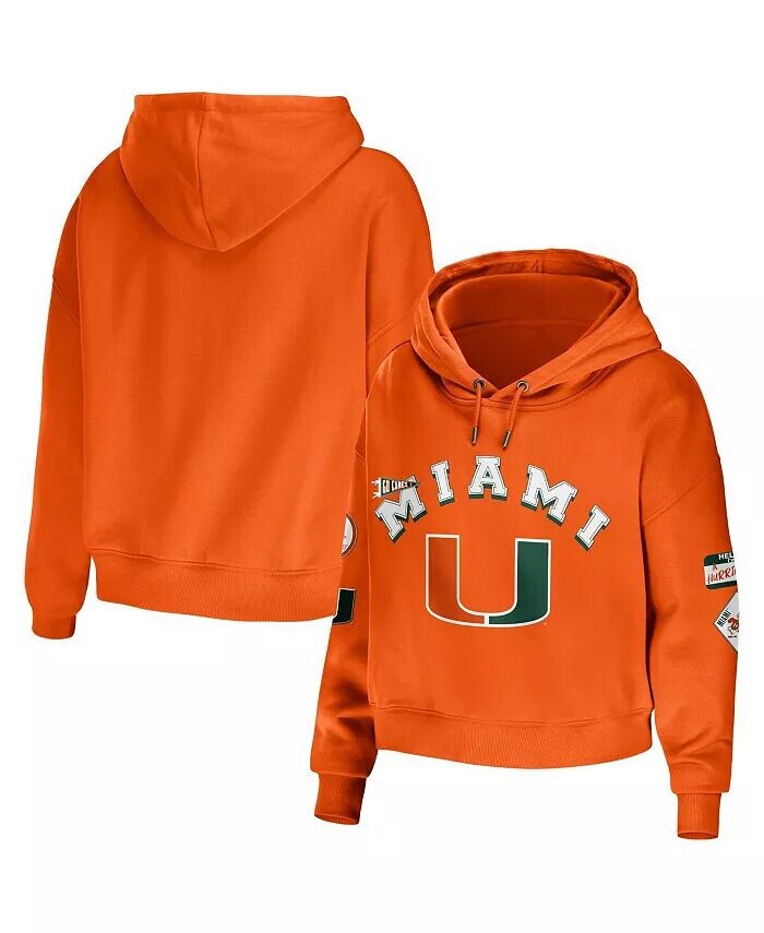 Женский укороченный пуловер с капюшоном оранжевого цвета Miami Hurricanes, смешанная техника Wear By Erin Andrews
Женский укороченный пуловер с капюшоном оранжевого цвета Miami Hurricanes, смешанная техника Wear By Erin Andrews