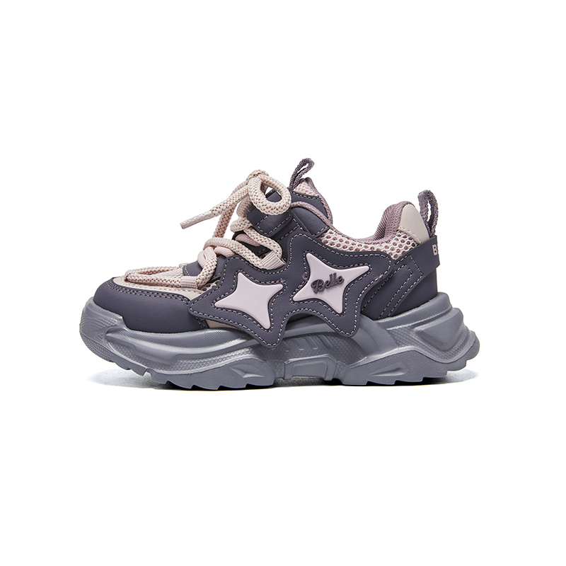 Дышащие, износостойкие, легкие, амортизирующие, низкие детские кроссовки для бега BELLE, фиолетовый 
Дышащие, износостойкие, легкие, амортизирующие, низкие детские кроссовки для бега BELLE, фиолетовый