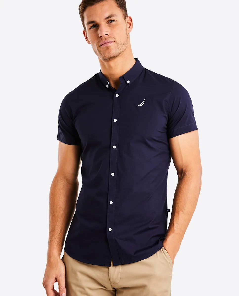 Классическая однотонная мужская рубашка синего цвета Nautica, синий
Классическая однотонная мужская рубашка синего цвета Nautica, синий