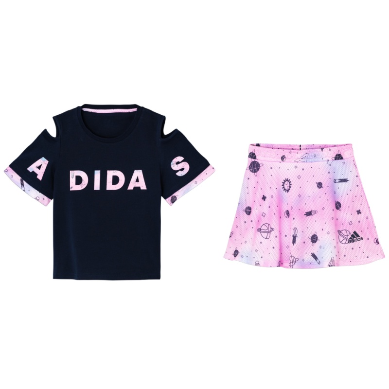 Adidas Детский комплект с юбкой для детей 3-7 лет College Navy/Light Purple
Adidas Детский комплект с юбкой для детей 3-7 лет College Navy/Light Purple