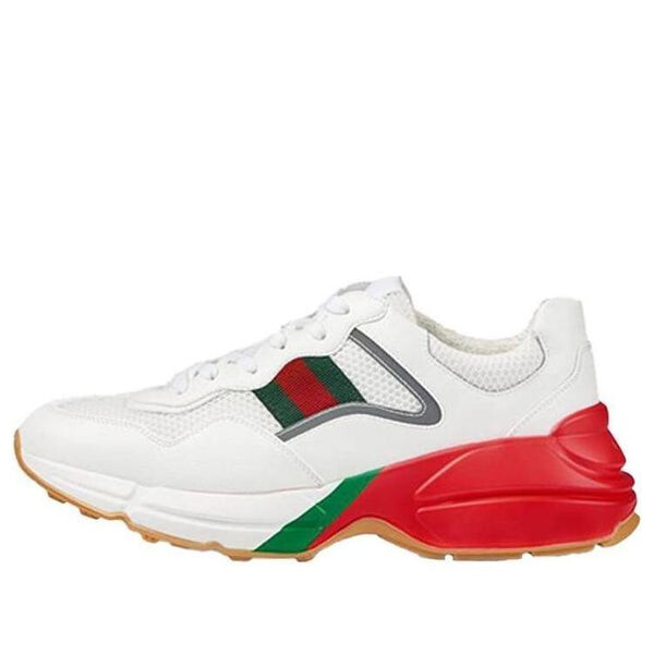Кроссовки rhyton 'white red green reflective' Gucci, белый
Кроссовки rhyton 'white red green reflective' Gucci, белый