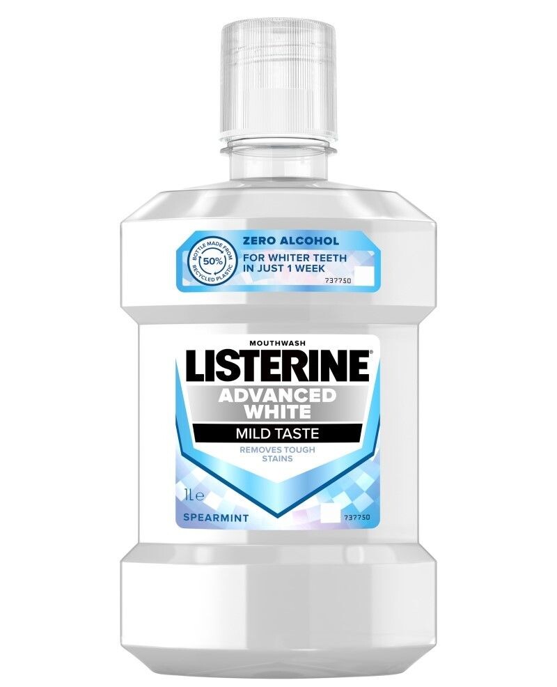 Жидкость для полоскания рта Listerine Advanced White, 1000 мл
Жидкость для полоскания рта Listerine Advanced White, 1000 мл