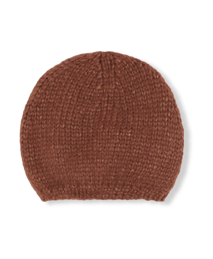 Circ детская шапка из альпаки и шелковая вязаная шапка Cortana, коричневый 
Circ детская шапка из альпаки и шелковая вязаная шапка Cortana, коричневый