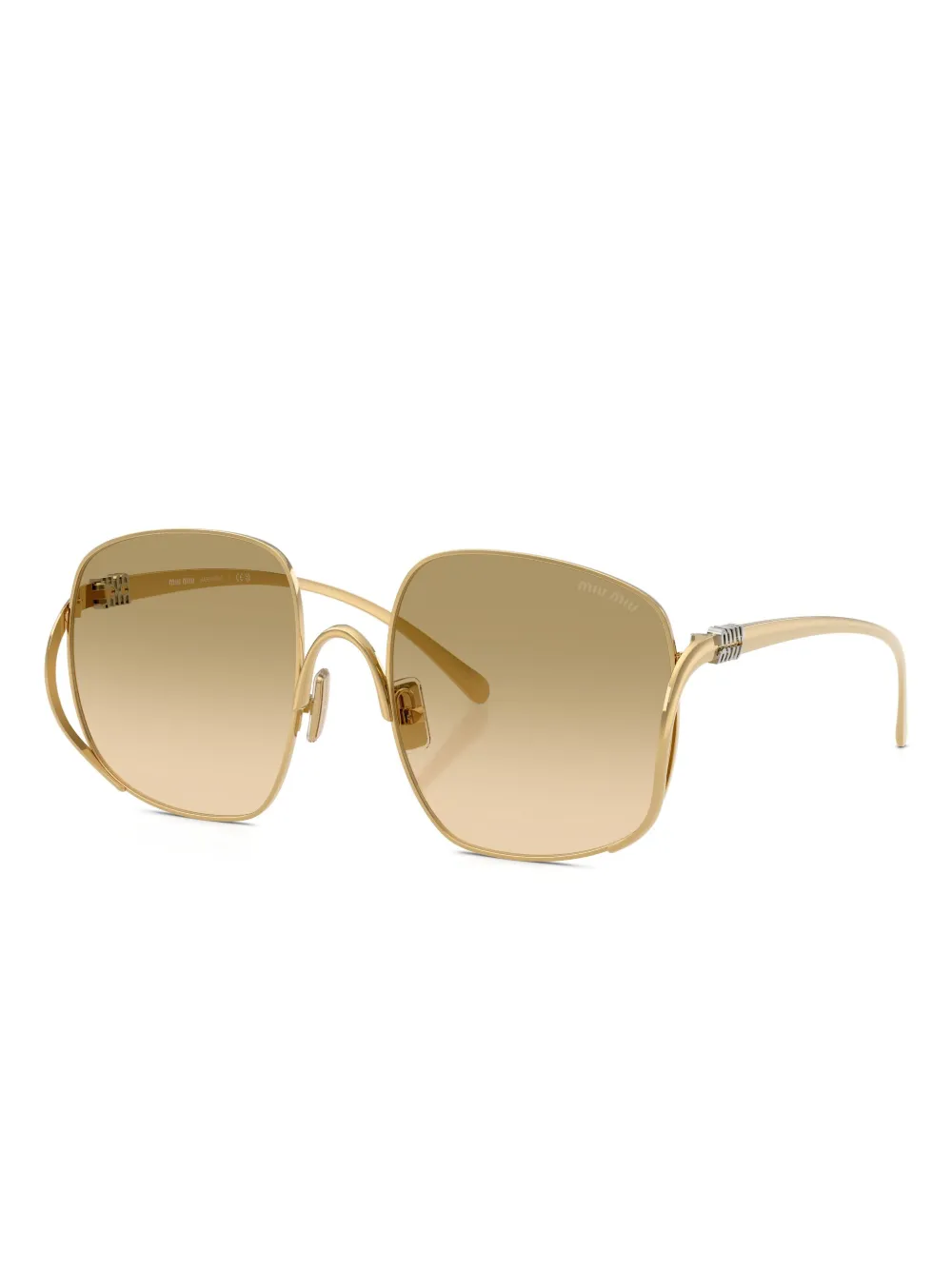 Солнцезащитные очки в квадратной оправе Miu Miu, золотистый
Солнцезащитные очки в квадратной оправе Miu Miu, золотистый