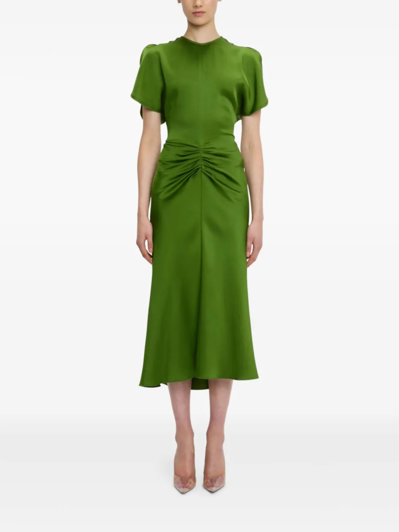 Платье с присборенной талией Victoria Beckham, зеленый
Платье с присборенной талией Victoria Beckham, зеленый