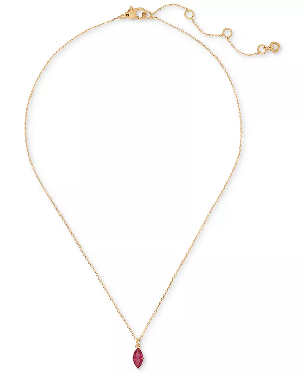 Фирменное ожерелье с подвеской-солитером, 16 дюймов + удлинитель 3 дюйма Kate Spade New York, ruby/gold
Фирменное ожерелье с подвеской-солитером, 16 дюймов + удлинитель 3 дюйма Kate Spade New York, ruby/gold