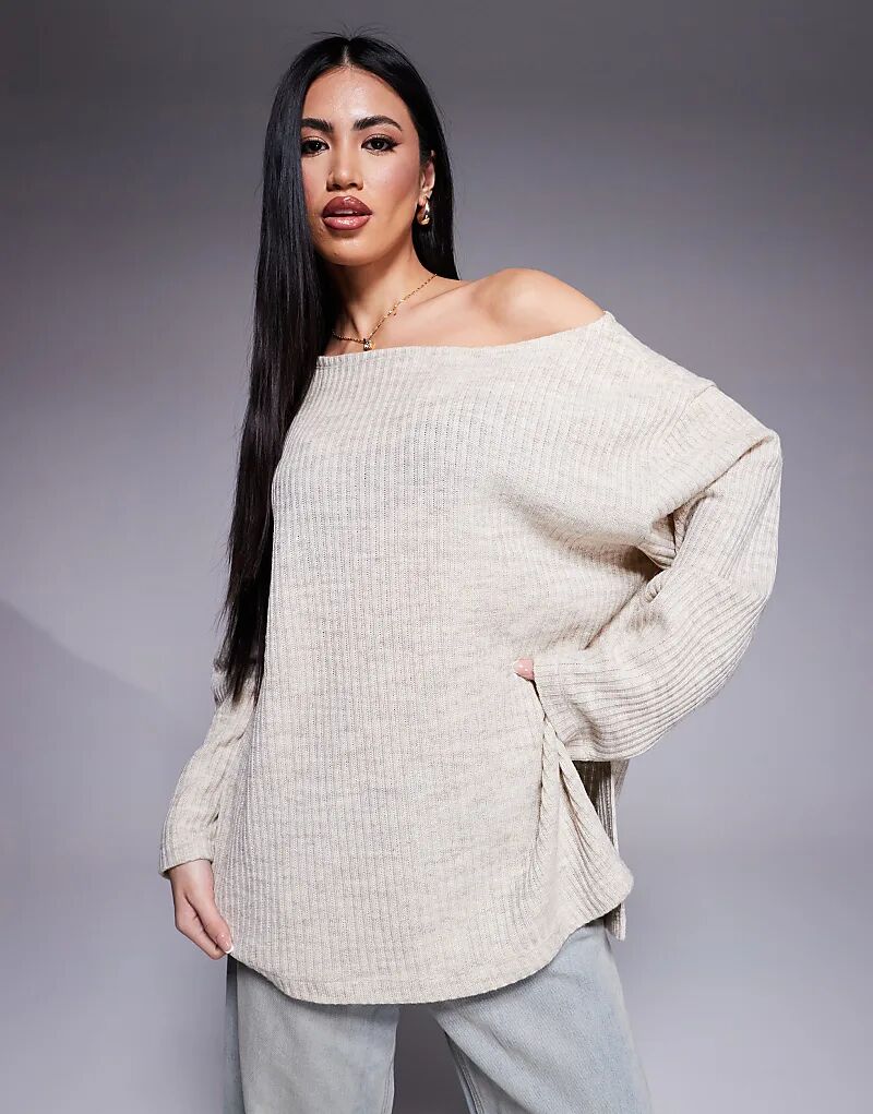 Топ с открытыми плечами из рубчика с начесом кремового цвета ASOS DESIGN
Топ с открытыми плечами из рубчика с начесом кремового цвета ASOS DESIGN