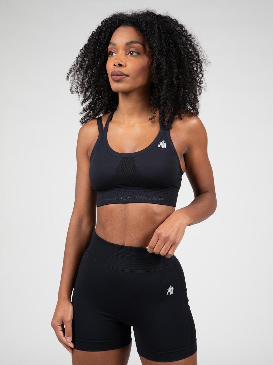 GORILLA WEAR Бесшовный спортивный бюстгальтер Whitney - черный
GORILLA WEAR Бесшовный спортивный бюстгальтер Whitney - черный