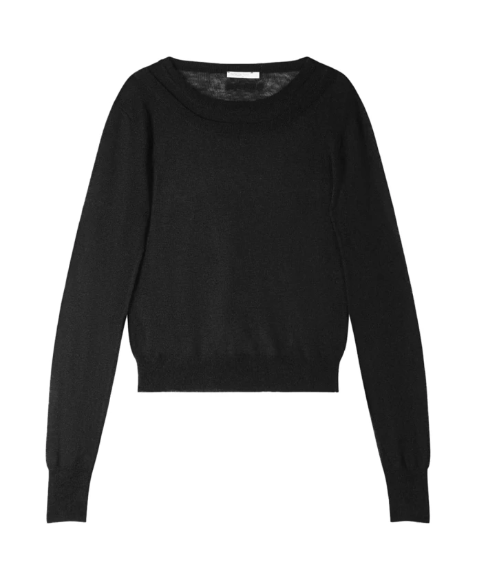 Черный свитер с двойным воротником-стойкой. Patrizia Pepe, черный
Черный свитер с двойным воротником-стойкой. Patrizia Pepe, черный