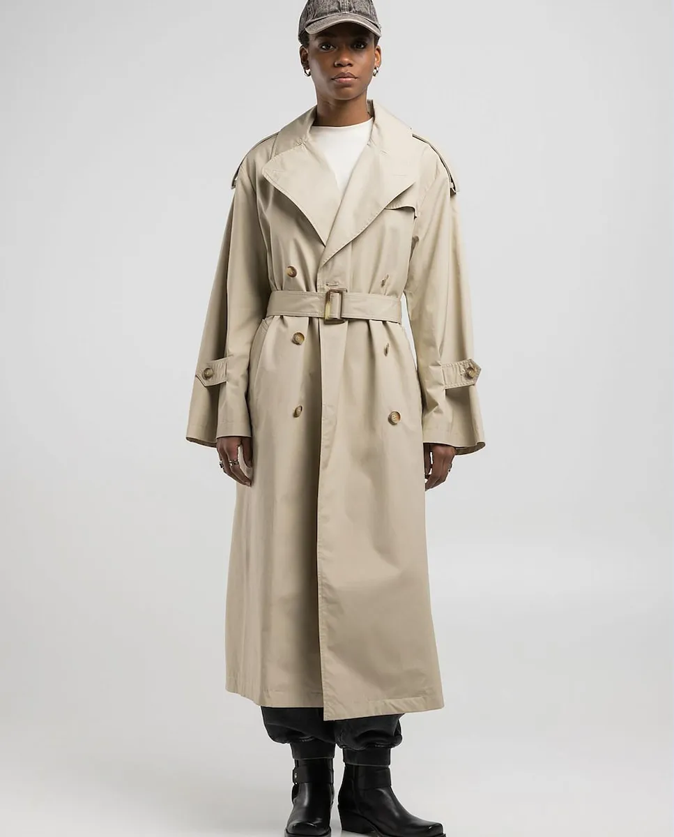 Длинный женский тренч с поясом Replay, бежевый
Длинный женский тренч с поясом Replay, бежевый
