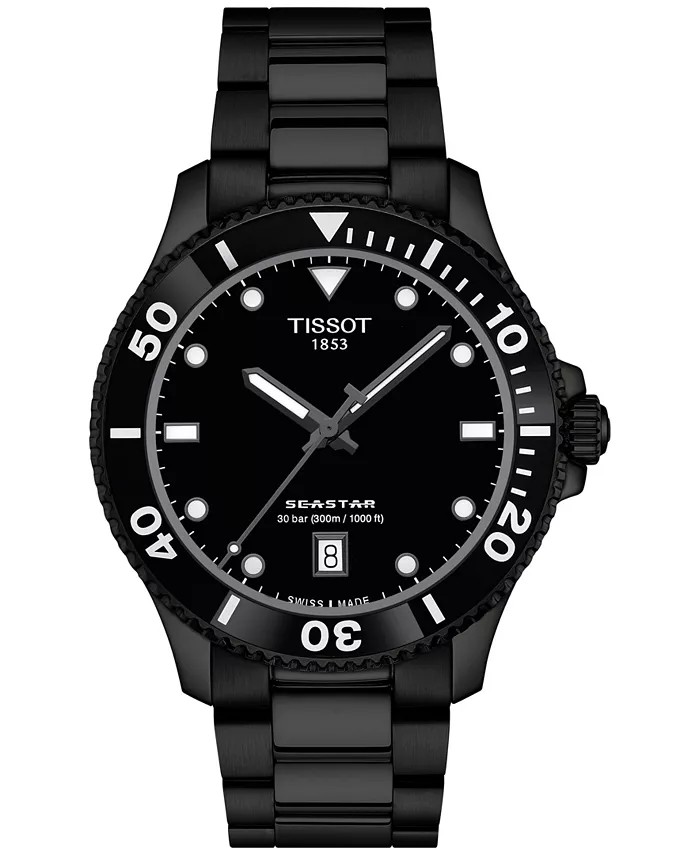 Мужские часы Swiss Seastar 1000 с черным PVD-покрытием на стальном браслете, 40 мм Tissot, Черный, Мужские часы Swiss Seastar 1000 с черным PVD-покрытием на стальном браслете, 40 мм Tissot
Мужские часы Swiss Seastar 1000 с черным PVD-покрытием на стальном браслете, 40 мм Tissot, Черный, Мужские часы Swiss Seastar 1000 с черным PVD-покрытием на стальном браслете, 40 мм Tissot