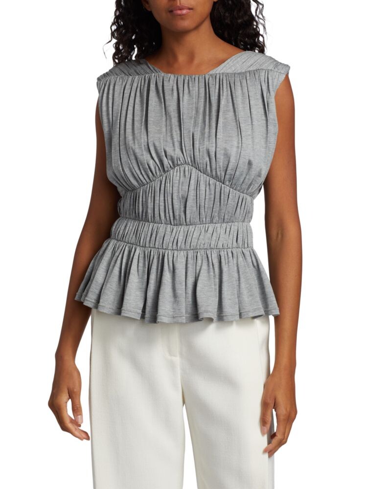 Топ без рукавов со сборками Daria Tove, серый
Топ без рукавов со сборками Daria Tove, серый
