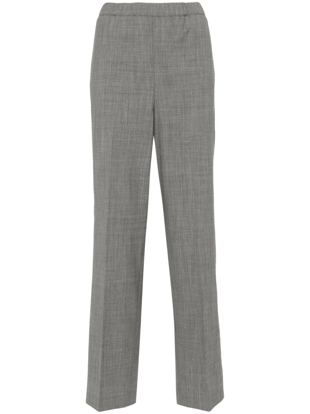 Меланжевые брюки прямого кроя Fabiana Filippi, серый 
Меланжевые брюки прямого кроя Fabiana Filippi, серый