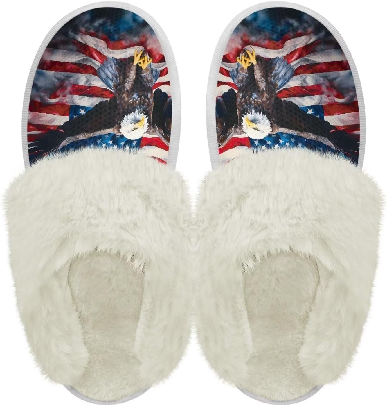 Хлопковые тапочки PJHEQOXE с пушистыми краями, домашние тапочки для дома и улицы, хлопковые тапочки унисекс, American Flag Eagle
Хлопковые тапочки PJHEQOXE с пушистыми краями, домашние тапочки для дома и улицы, хлопковые тапочки унисекс, American Flag Eagle
