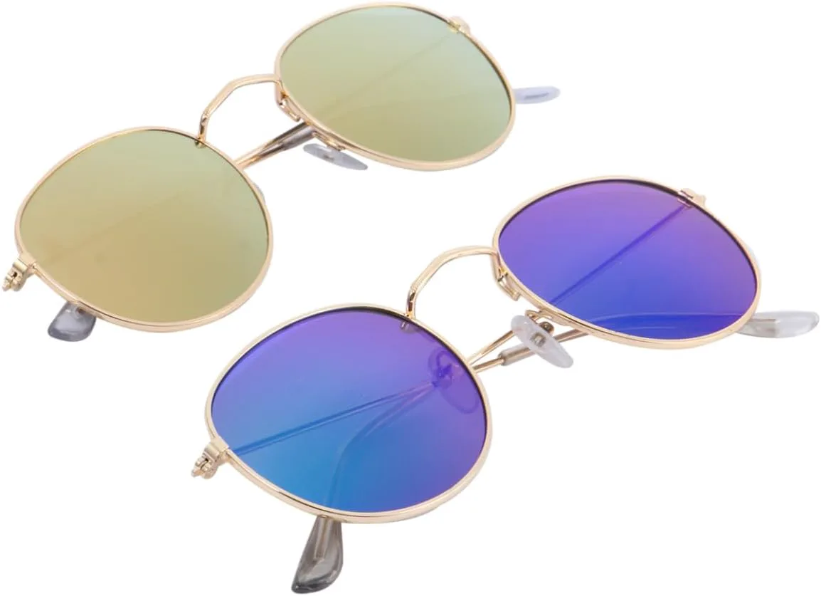 SAFIGLE 2 шт. Ретро круглые солнцезащитные очки. Модные, для мужчин и женщин. Удобная посадка, прочный дизайн. Материал: металл. Цвет: ассорти
SAFIGLE 2 шт. Ретро круглые солнцезащитные очки. Модные, для мужчин и женщин. Удобная посадка, прочный дизайн. Материал: металл. Цвет: ассорти