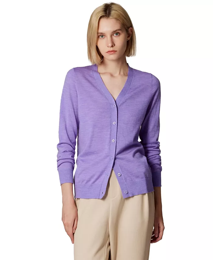Женский лёгкий кардиган из 100% мериносовой шерсти | Ультрамягкие тонкие свитера, можно стирать в стиральной машине JENNIE LIU, фиолетовый
Женский лёгкий кардиган из 100% мериносовой шерсти | Ультрамягкие тонкие свитера, можно стирать в стиральной машине JENNIE LIU, фиолетовый