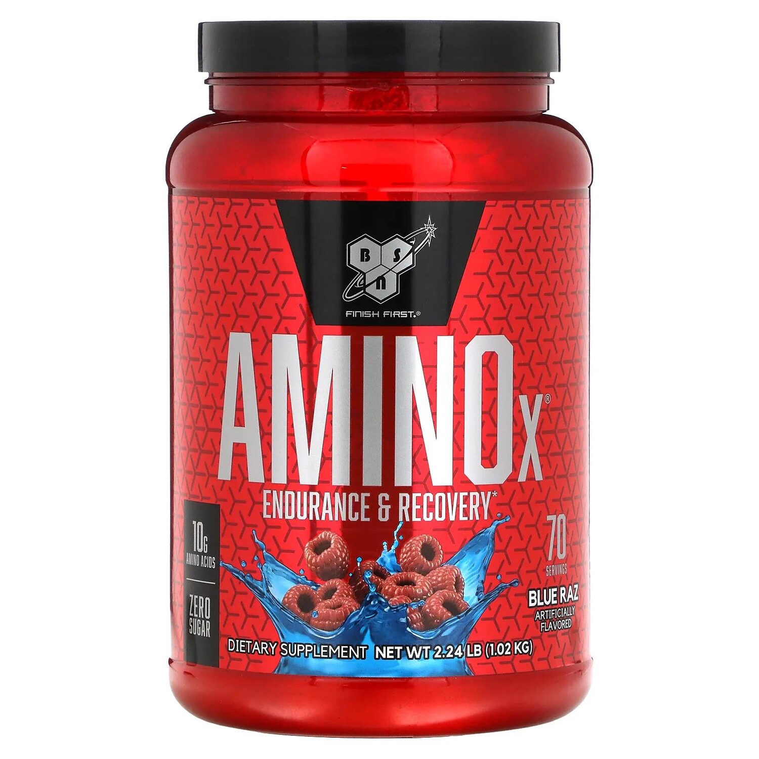 BSN AminoX формула с аминокислотами с разветвленной цепью без кофеина синяя малина 2,24 фунта (1,01 кг)
BSN AminoX формула с аминокислотами с разветвленной цепью без кофеина синяя малина 2,24 фунта (1,01 кг)
