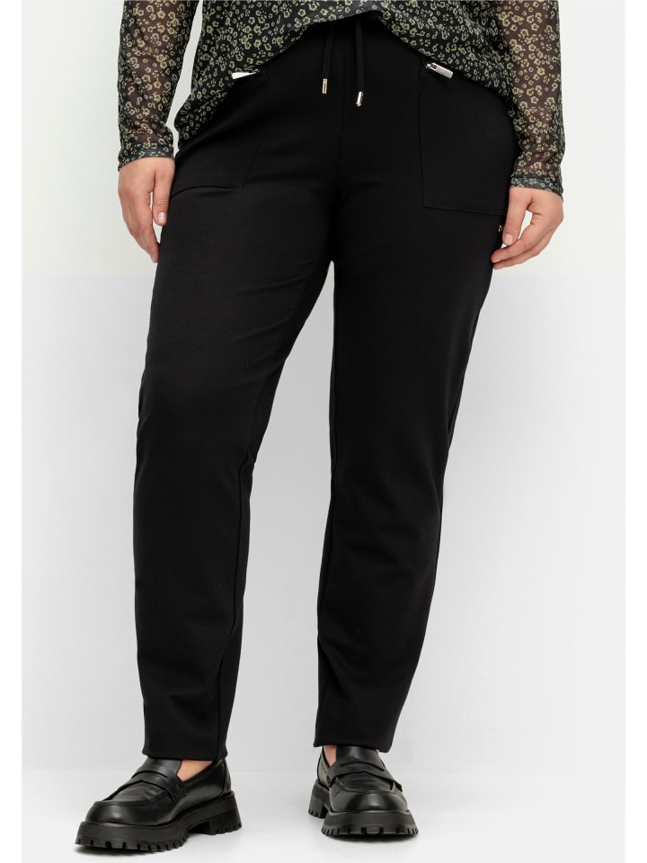Тканевые брюки sheego, черный
Тканевые брюки sheego, черный