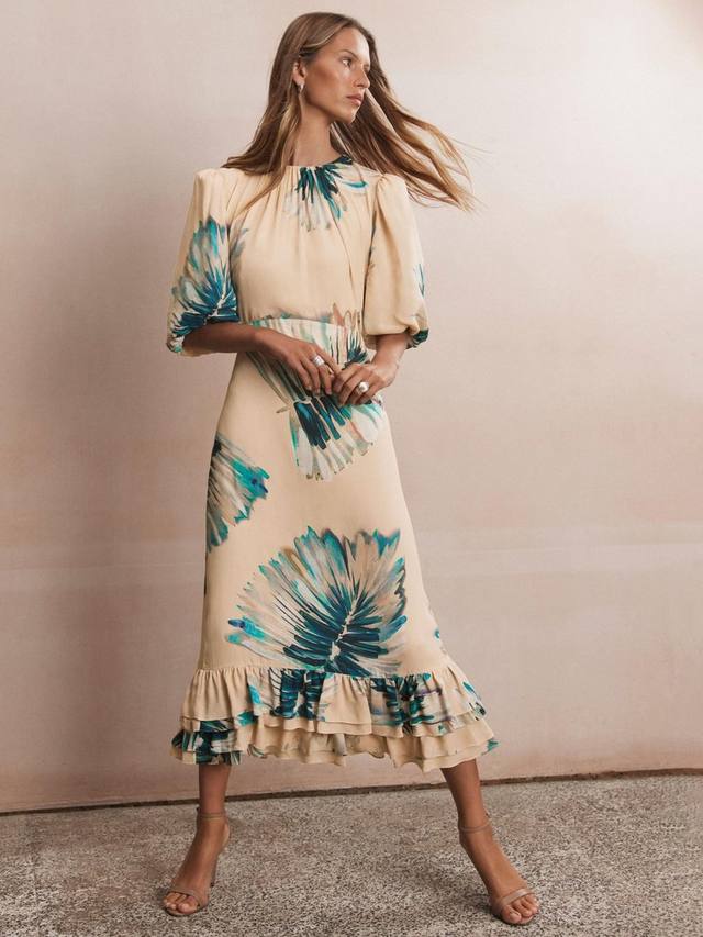 Платье миди с нейтральным пальмовым принтом Mint Velvet
Платье миди с нейтральным пальмовым принтом Mint Velvet