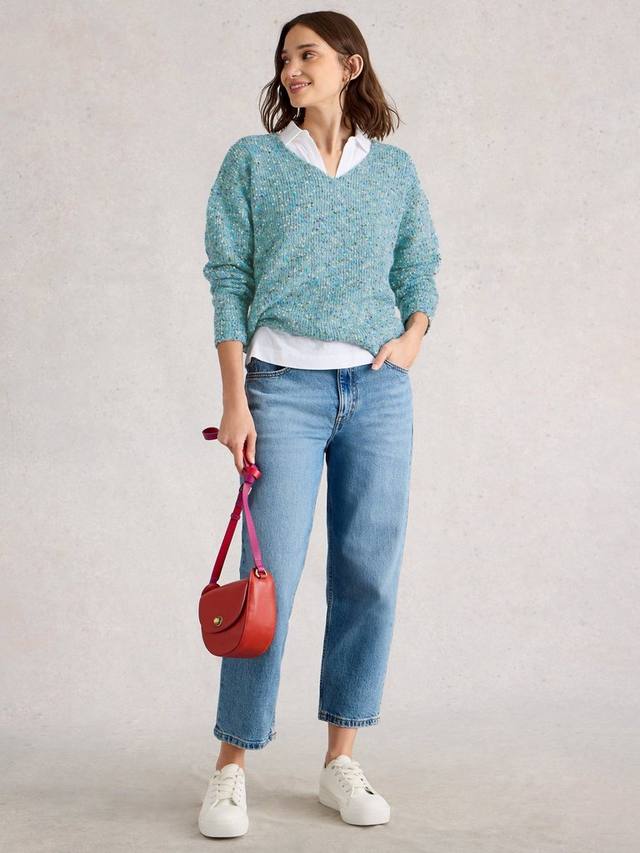 Текстурированный джемпер с V-образным вырезом White Stuff, Mid Blue
Текстурированный джемпер с V-образным вырезом White Stuff, Mid Blue