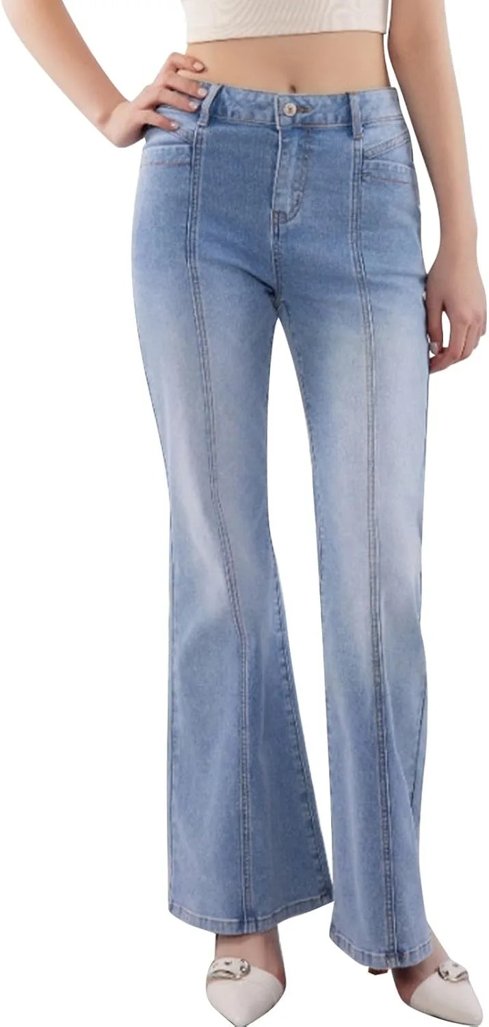 Женские джинсы Bell Bottom Flare High Waisted Stretchy Denim с карманами
Женские джинсы Bell Bottom Flare High Waisted Stretchy Denim с карманами