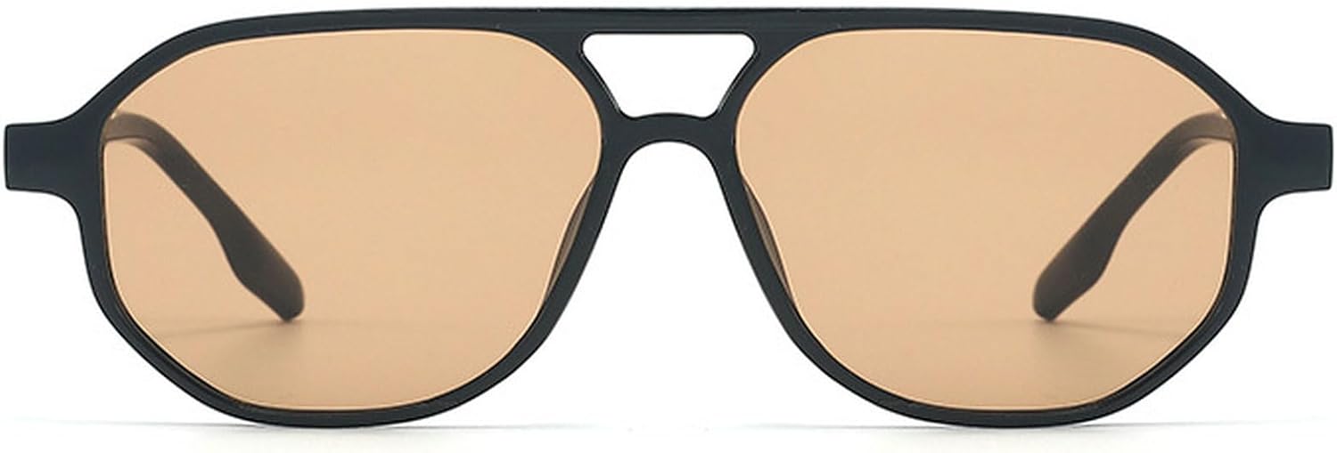 Ретро-солнцезащитные очки-пилот с двойной перемычкой для женщин, модные оттенки шампанского, защита от УФ-излучения UV400 для мужчин, трендовые солнцезащитные очки с градиентным переходом mincl, Black Brown
Ретро-солнцезащитные очки-пилот с двойной перемычкой для женщин, модные оттенки шампанского, защита от УФ-излучения UV400 для мужчин, трендовые солнцезащитные очки с градиентным переходом mincl, Black Brown