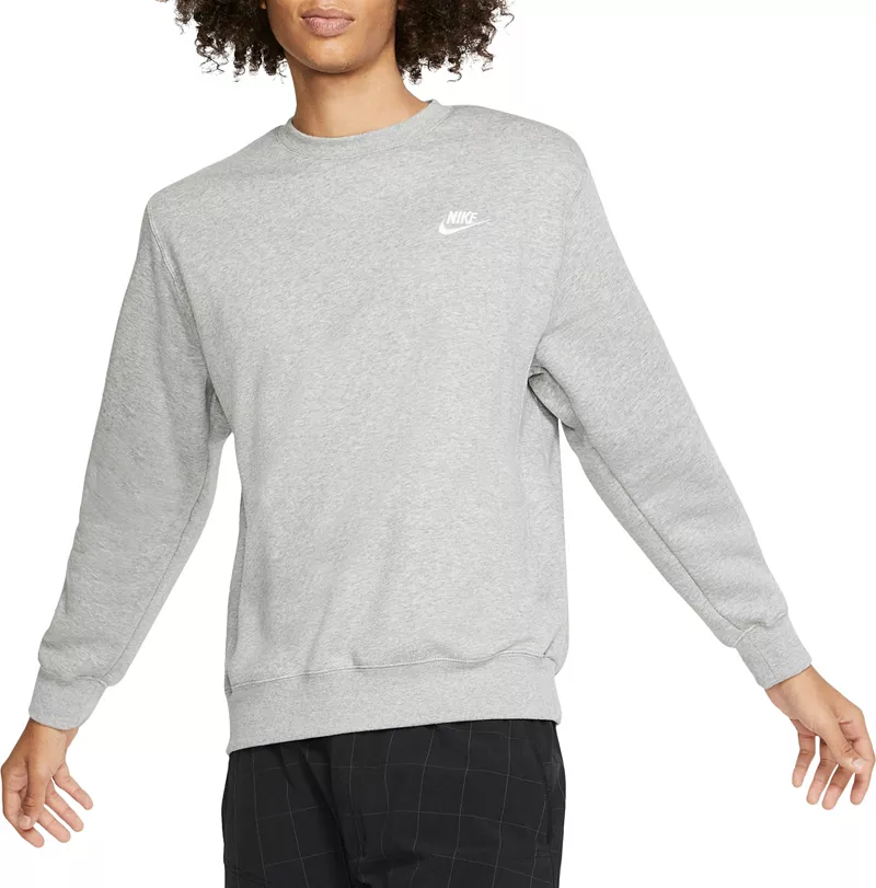 Мужская флисовая толстовка с круглым вырезом Nike Sportswear Club, цвет Dk Grey Heather/White
Мужская флисовая толстовка с круглым вырезом Nike Sportswear Club, цвет Dk Grey Heather/White