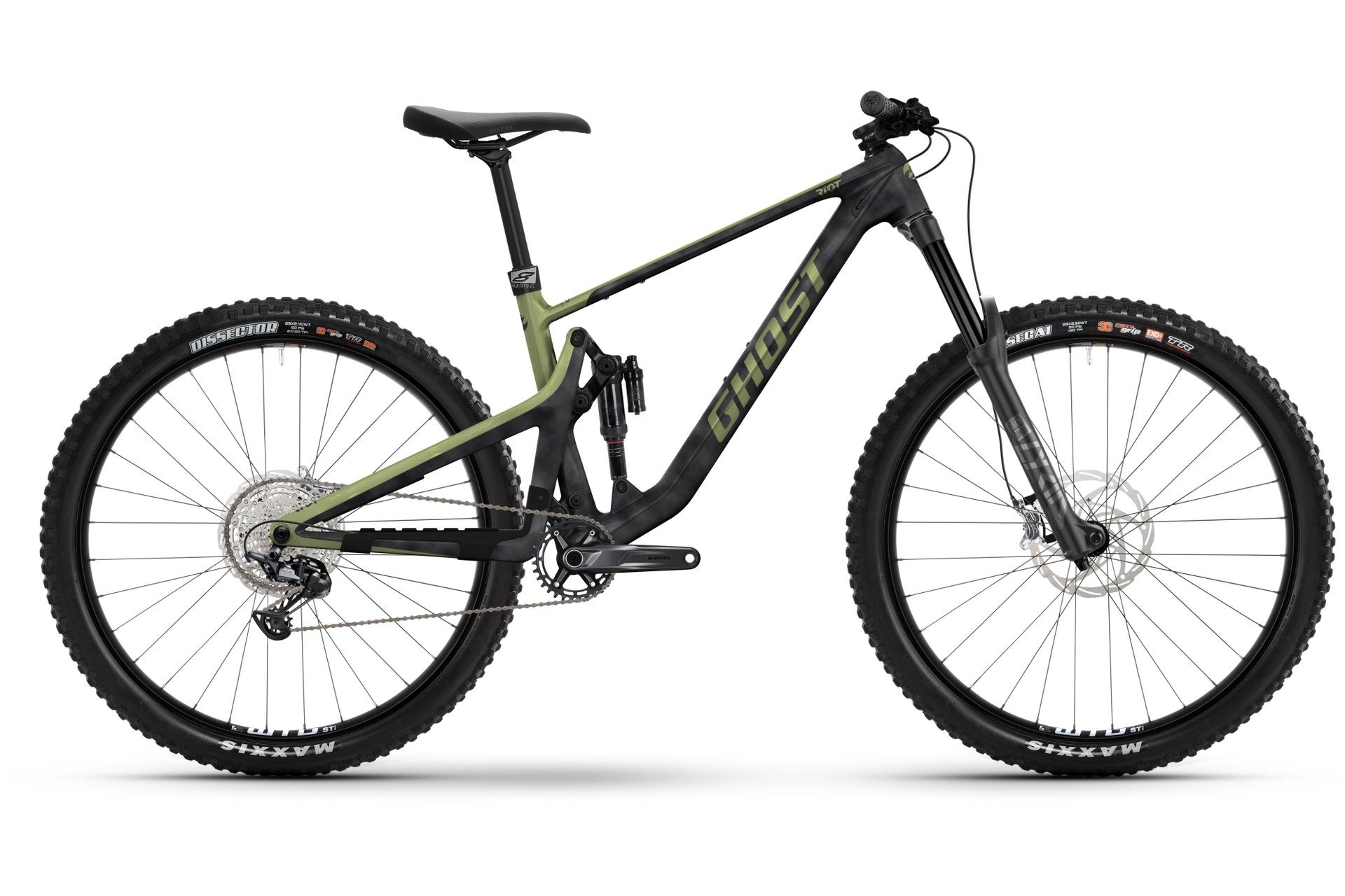 Горный велосипед Ghost Riot trail pro - 29 дюймов - fully, schwarz | carbon/light kaki - matt
Горный велосипед Ghost Riot trail pro - 29 дюймов - fully, schwarz | carbon/light kaki - matt