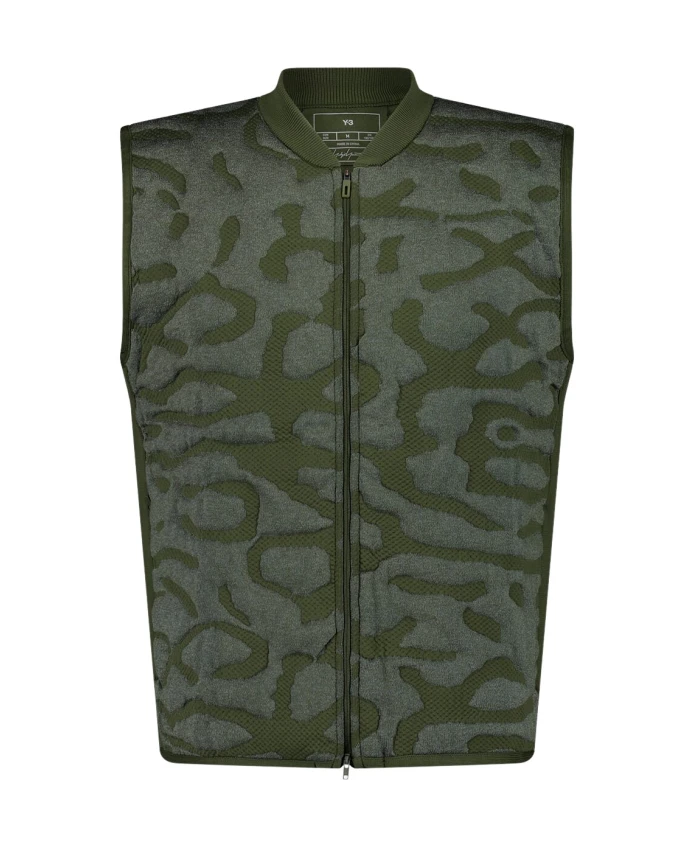 Камуфляжный жилет на молнии Y-3, зеленый
Камуфляжный жилет на молнии Y-3, зеленый