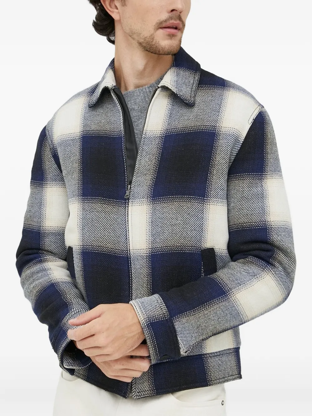 Куртка-рубашка на молнии с клетчатым принтом Sisley, синий
Куртка-рубашка на молнии с клетчатым принтом Sisley, синий